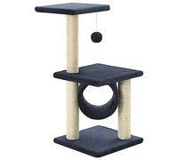 vidaXL Arbre à Chat avec Griffoirs en Sisal 65 cm Bleu Foncé Echelle Grattage