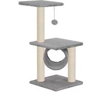 vidaXL Arbre à chat avec griffoirs en sisal 65 cm Gris