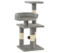 vidaXL Arbre à chat avec griffoirs en sisal 65 cm Gris