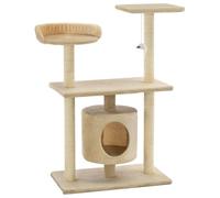 vidaXL Arbre à chat avec griffoirs en sisal 95 cm Beige 170514