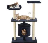 Arbre à chat avec griffoirs en sisal 95 cm Bleu foncé 170516