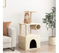 vidaXL Arbre à chat avec griffoirs en sisal crème 109,5 cm 172058