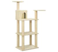 Vidaxl Arbre À Chat Avec Griffoirs En Sisal Crème 119 Cm