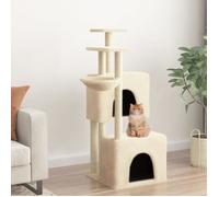 vidaXL Arbre à chat avec griffoirs en sisal crème 122 cm 172052