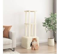vidaXL Arbre à chat avec griffoirs en sisal Crème 133,5 cm 172082