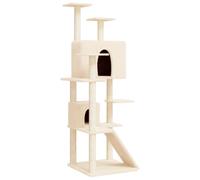 Arbre à Chat avec Griffoirs en Sisal Gris Clair 153 cm Arbre à Grimper vidaXL