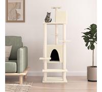 Vidaxl Arbre À Chat Avec Griffoirs En Sisal Crème 154 Cm