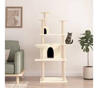 Vidaxl Arbre À Chat Avec Griffoirs En Sisal Crème 166 Cm