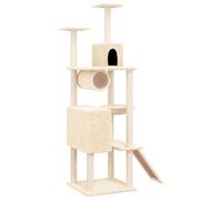 Vidaxl Arbre À Chat Avec Griffoirs En Sisal Crème 168 Cm