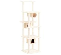 vidaXL Arbre à Chat avec Griffoirs en Sisal Crème 169 cm Arbre à Grimper