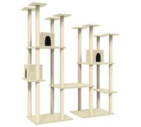 Vidaxl Arbre À Chat Avec Griffoirs En Sisal Crème 174 Cm