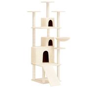 Vidaxl Arbre À Chat Avec Griffoirs En Sisal Crème 175 Cm