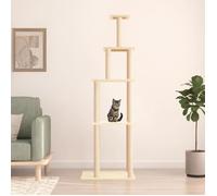 vidaXL Arbre à chat avec griffoirs en sisal crème 183 cm 171744