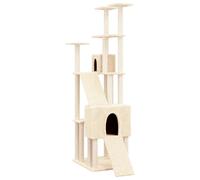Vidaxl Arbre À Chat Avec Griffoirs En Sisal Crème 190 Cm