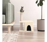 Vidaxl Arbre À Chat Avec Griffoirs En Sisal Crème 48 Cm