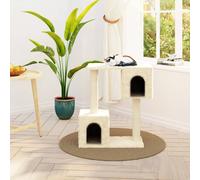 vidaXL Arbre à chat avec griffoirs en sisal Crème 60 cm