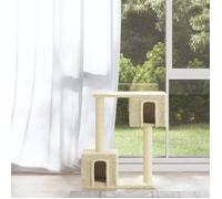 vidaXL Arbre à chat avec griffoirs en sisal Crème 60 cm