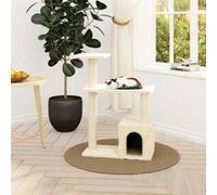 vidaXL Arbre à chat avec griffoirs en sisal Crème 70 cm Beige G