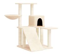 171660 vidaXL Arbre à chat avec griffoirs en sisal Crème 82 cm