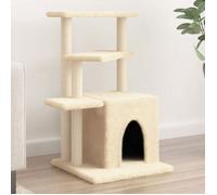 vidaXL Arbre à chat avec griffoirs en sisal crème 83,5 cm Crème