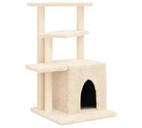Vidaxl Arbre À Chat Avec Griffoirs En Sisal Crème 83,5 Cm