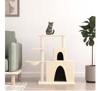 vidaXL Arbre à chat avec griffoirs en sisal Crème 83 cm 171765