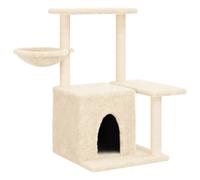 Vidaxl Arbre À Chat Avec Griffoirs En Sisal Crème 83 Cm