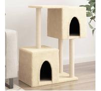 vidaXL Arbre à chat avec griffoirs en sisal Crème 86 cm 172100