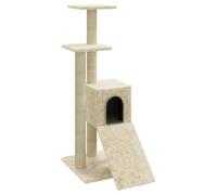 Vidaxl Arbre À Chat Avec Griffoirs En Sisal Crème 92 Cm