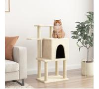 vidaXL Arbre à chat avec griffoirs en sisal crème 97 cm 172064