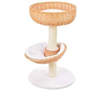 vidaXL Arbre à Chat avec Griffoirs en Sisal Grattoir Jouet Bois de Saule