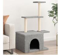 Arbre à chat avec griffoirs en sisal gris clair 110 cm 172104