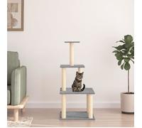 vidaXL Arbre à chat avec griffoirs en sisal gris clair 111 cm 171733