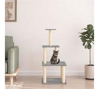 vidaXL Arbre à chat avec griffoirs en sisal gris clair 111 cm 171733 Gris G