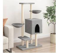 vidaXL Arbre à chat avec griffoirs en sisal gris clair 117 cm 172119