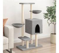 Vidaxl Arbre À Chat Avec Griffoirs En Sisal Gris Clair 117 Cm