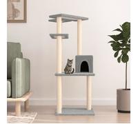 vidaXL Arbre à chat avec griffoirs en sisal gris clair 123 cm 171784