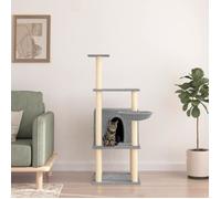 vidaXL Arbre à chat avec griffoirs en sisal gris clair 132 cm 171727