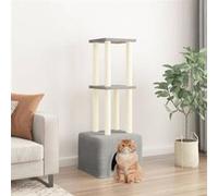 vidaXL Arbre à chat avec griffoirs en sisal gris clair 133,5 cm 172083