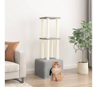 vidaXL Arbre à chat avec griffoirs en sisal gris clair 133,5 cm 172083
