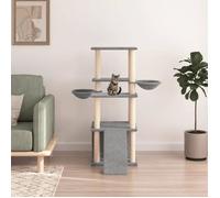 vidaXL Arbre à chat avec griffoirs en sisal gris clair 133 cm 171757