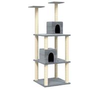 Vidaxl Arbre À Chat Avec Griffoirs En Sisal Gris Clair 141 Cm