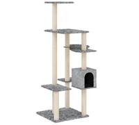 Vidaxl Arbre À Chat Avec Griffoirs En Sisal Gris Clair 142 Cm