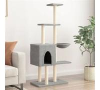 vidaXL Arbre à chat avec griffoirs en sisal Gris clair 145 cm 172095 Gris G