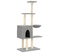 Vidaxl Arbre À Chat Avec Griffoirs En Sisal Gris Clair 145 Cm
