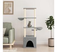 Vidaxl Arbre À Chat Avec Griffoirs En Sisal Gris Clair 147 Cm Gris