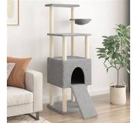 vidaXL Arbre à chat avec griffoirs en sisal Gris clair 153 cm 172116 Gris G