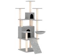 Vidaxl Arbre À Chat Avec Griffoirs En Sisal Gris Clair 154 Cm