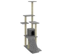 Vidaxl Arbre À Chat Avec Griffoirs En Sisal Gris Clair 155 Cm