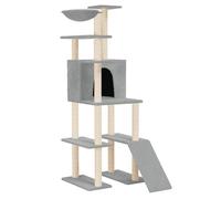 Vidaxl Arbre À Chat Avec Griffoirs En Sisal Gris Clair 166 Cm